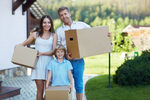 Careful loading of household furniture into a removal van in Sidcup