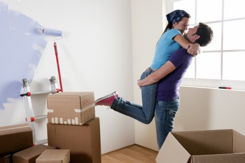 A removals team planning access and parking for a Sidcup property