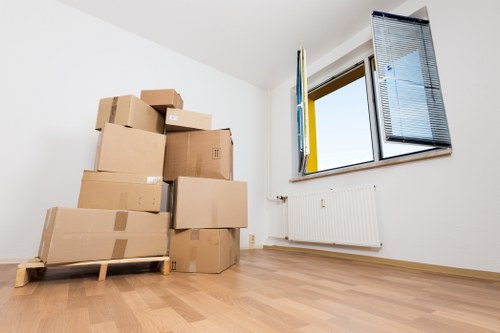 Removal van and movers assisting with a home relocation in Sidcup