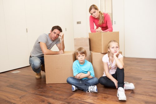 Commercial furniture removals in Sidcup with office desks and chairs