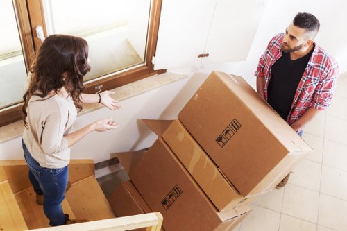 Labelled packing boxes and moving supplies for Sidcup relocation