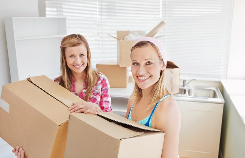 Cardboard and household materials prepared for recycling